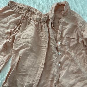 Serena and Lily linen pajama set